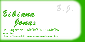 bibiana jonas business card